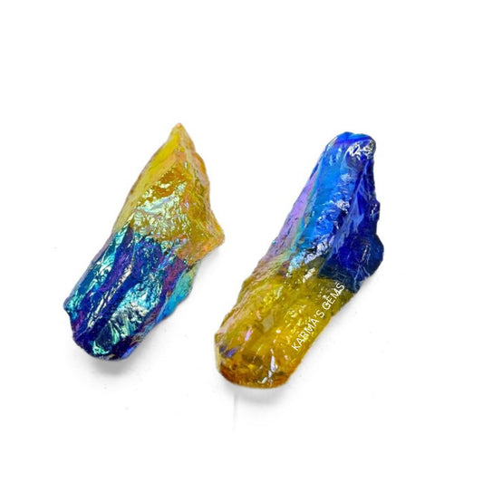 Crystals, Rocks, Jade, Crystals and Healing Stones, Witchcraft Supplies, Healing Crystals, Stones, Healing Stones, Rock Collection, Agate, Raw Stones (Tanzine-Yellow Aura Quartz, 2 Pcs)