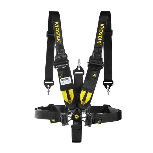 Kyostar 5 Point Safety Harness Racing Seat Belt 2"+3" Camlock Quick Release Premium Quality Heavy-Duty Soft Webbing Universal Black