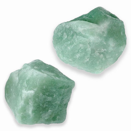 2PCS Natural Raw Stone Healing Crystals Bulk, Gemstones for Reiki, Meditation, Home Decor, Garden Fountain Rocks (Green Aventurine)