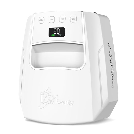 iGel Beauty Hybrid PRO 3.0 XL UV/LED Nail Lamp – Wireless Rechargeable 48W Nail Dryer, Extra Wide Full-Hand Curing, 9000mAh Battery, Smart Timer & Builder Gel Mode, Cordless Professional Lamp