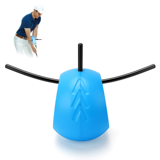 ZEMBSOYA Golfs Swing Training aid, Swing Training Aid Aluminum PU Foam Portable Posture Correction Putting Aid Trainer for Beginners Practice Helps Train Proper Swing Mechanics, Arm Structure Blue