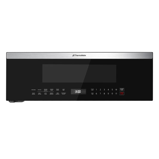 ThermoMate 30" Over the Range Low Profile Microwave Oven with Sensor Cooking, 1.2 Cu.Ft Slim, 1000 Cooking Watts, Voice Control, Multi-Stage Cooking, 400 CFM