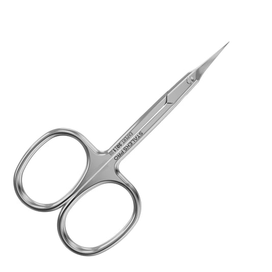 Staleks Pro Professional Cuticle Scissors Expert 50 Type 1 – Sharp Manicure Scissors – Thin Blades – High-Alloy Stainless Steel – Ergonomic Grip – Corrosion Resistant