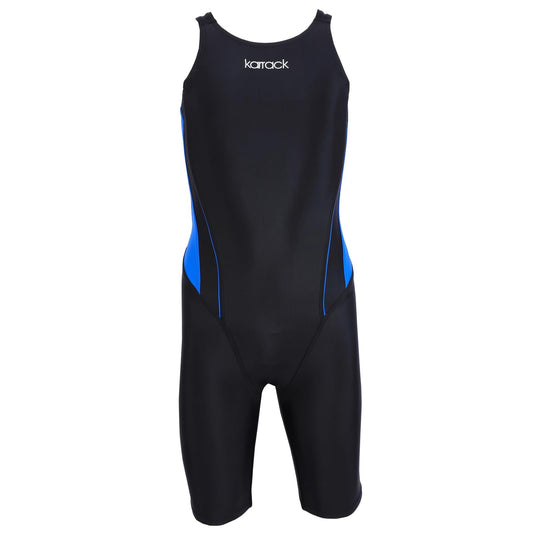 karrack Girls Swimming Suit Sports Conjoined Girls Training Competition Children Swimming Suit (US, Age, 11 Years, 13 Years, Black)