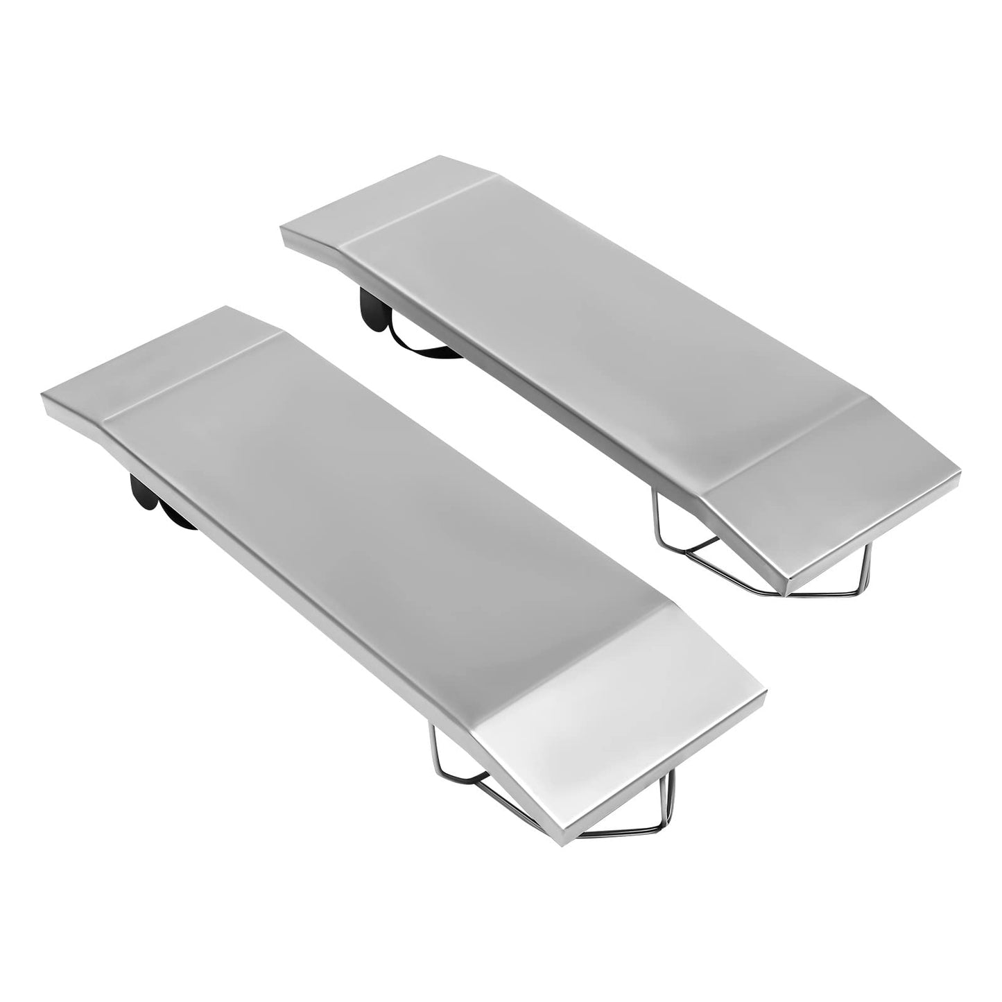 30'' x 8'' Concrete Knee Boards Slider Knee Boards, Concrete Stainless Steel Knee Boards with Knee Pads Pair Concrete Sliders Kneeboard Kneeler Board Stainless Steel Knee Boards for Concrete Work