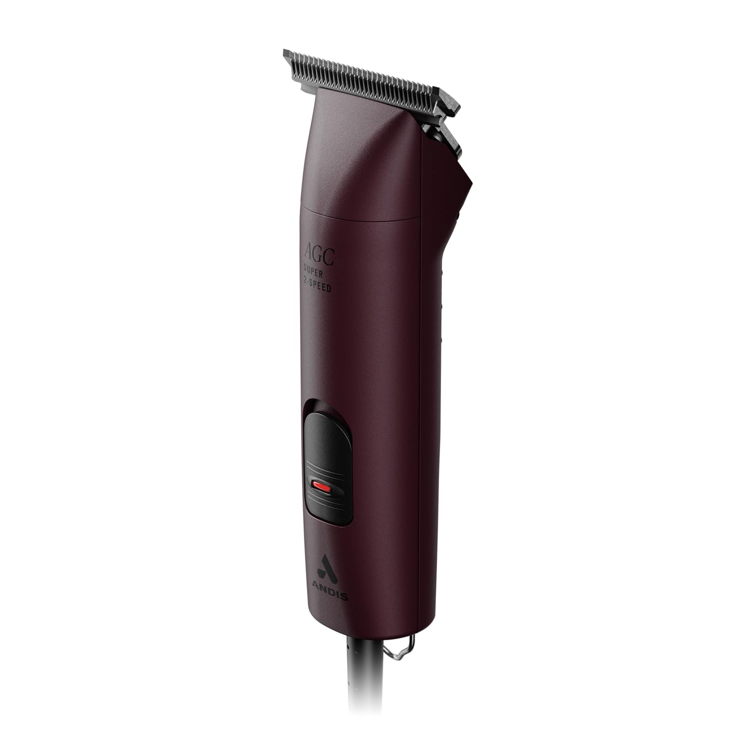 Andis 23330 Professional AGC Super 2-Speed Horse Clipper with Detachable Blade - Cool & Quiet Running Design - Includes Ultra Edge Size T-84 Blade for Complete Horse Grooming - Burgundy