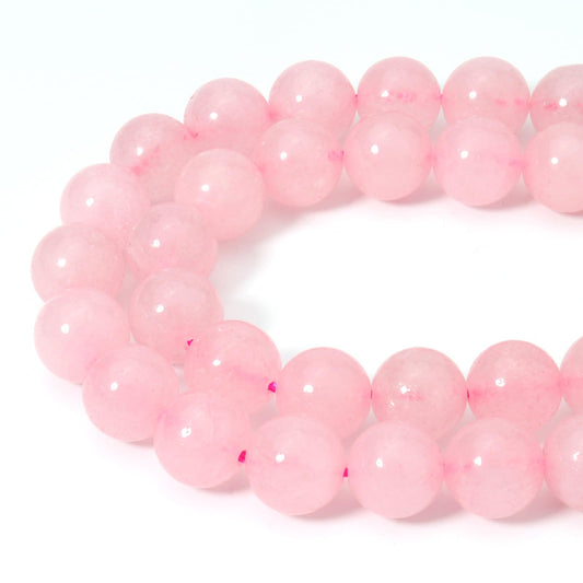 Siomia 60pcs 6mm Natural Rose Quartz Gemstone Beads Energy Healing Crystal Round Loose Stone Beads for Jewelry Making, DIY Bracelets Necklaces