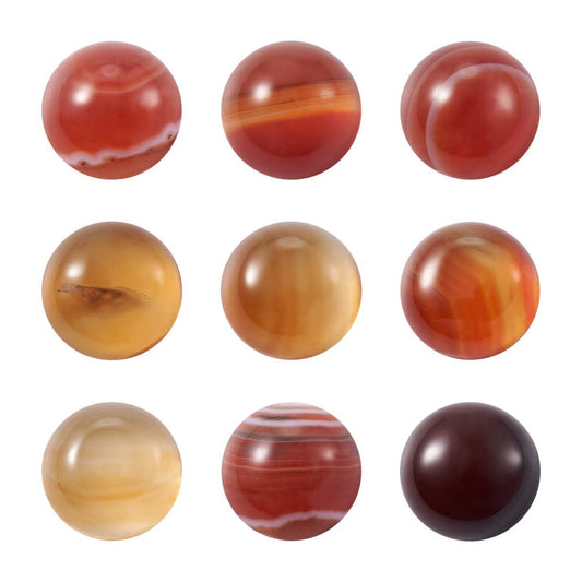Fashewelry 50Pcs Natural Agate Cabochons Colorful Stone Half Round Beads 10mm Flat Back Gemstone Chakra Healing Crystal Dome Cover Cabs for Jewelry Making