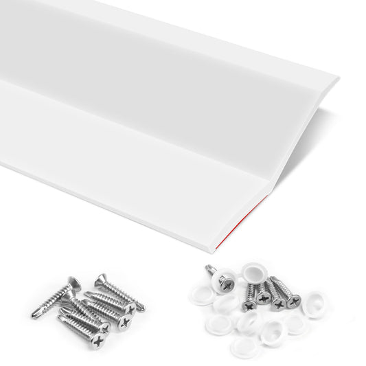 Ginchain Garage Door Seal Top and Sides - 36FT Garage Door Weather Stripping Side Insulation Trim Seal - Ease of Installation (White)