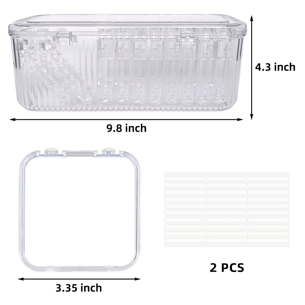 JOBEDE Press On Nail Case, 10 Pcs Press on Nail Boxes with1 Big Storage box 60 Pcs Adhesive Double Sided Tape