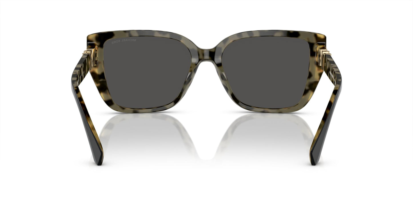 Michael Kors MK2199 Acadia Sunglasses, Bi-Layer Black/Amber Tortoise/Dark Grey Solid, 55 mm