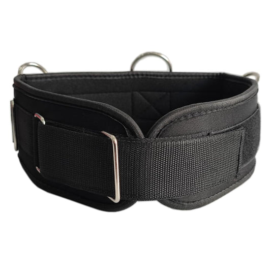 LOOEEL Fitness Resistance Belt Multi Functional Fitness Belt with 5 Rings for Weight Training and Resistance Training of Load Carrying Pull Up Belt Squat