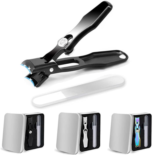 Ynyjzz Luxgrip Nail Clippers, Sherum Nail Clipper, Satismoon Nail Clipper, German Nail Clippers for Men, Nail Professional Nail Clippers with Catcher, Ultra Comfort Clip Nail Clippers for Men (Black)