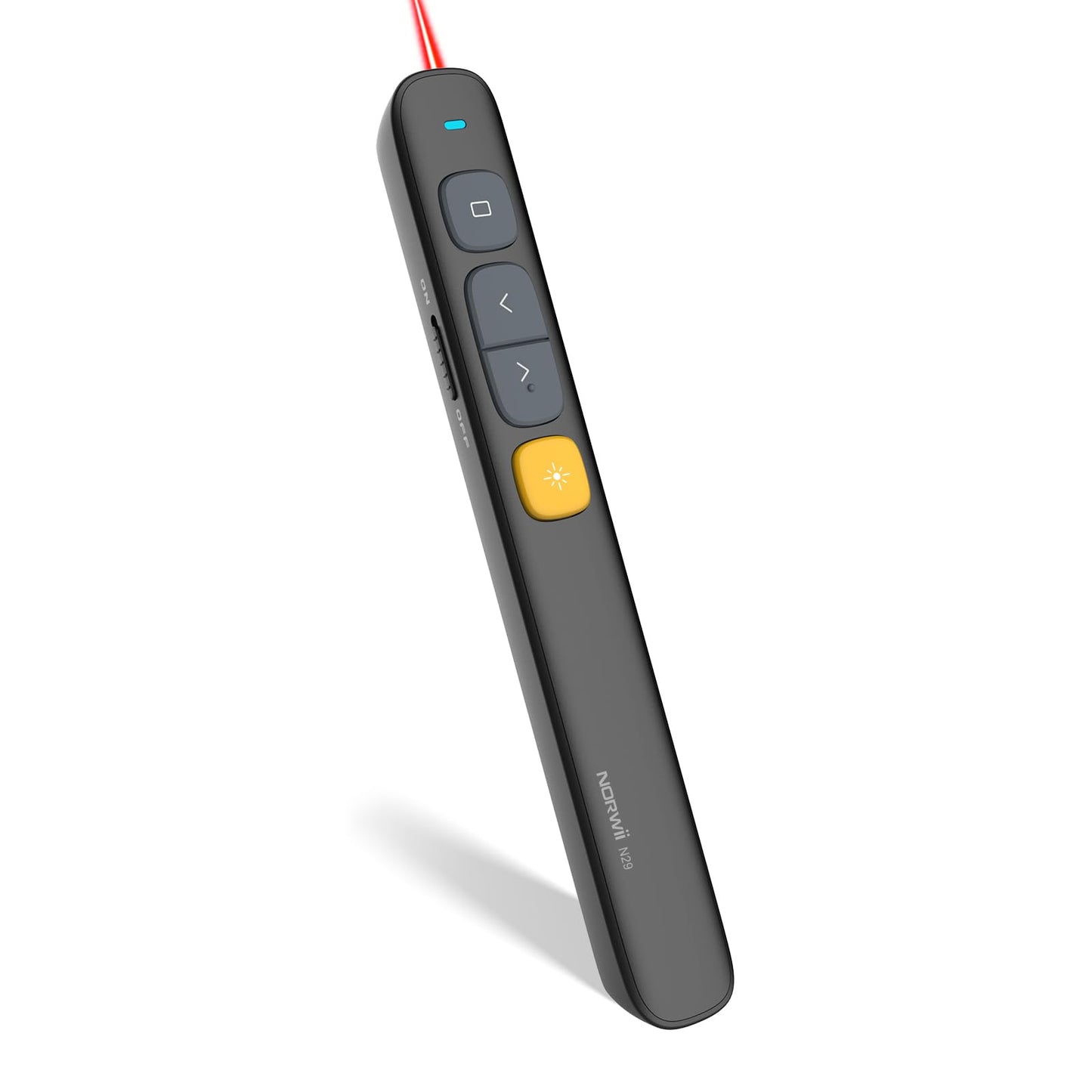 Norwii N29 Presentation Clicker Slide Pointer Clicker for Powerpoint Presentations, Wireless Presenter with Hyperlink & Volume Control, Presentation Remote(Black)