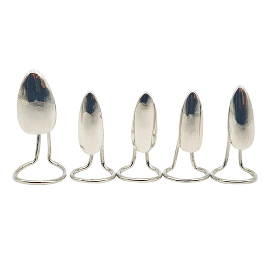 kokdid Pack Of 5 Edgy Metal Nails Rings Sophisticated Alloy Finger Jewelry For Trendy Fashion Statements And Bold Everyday Looks