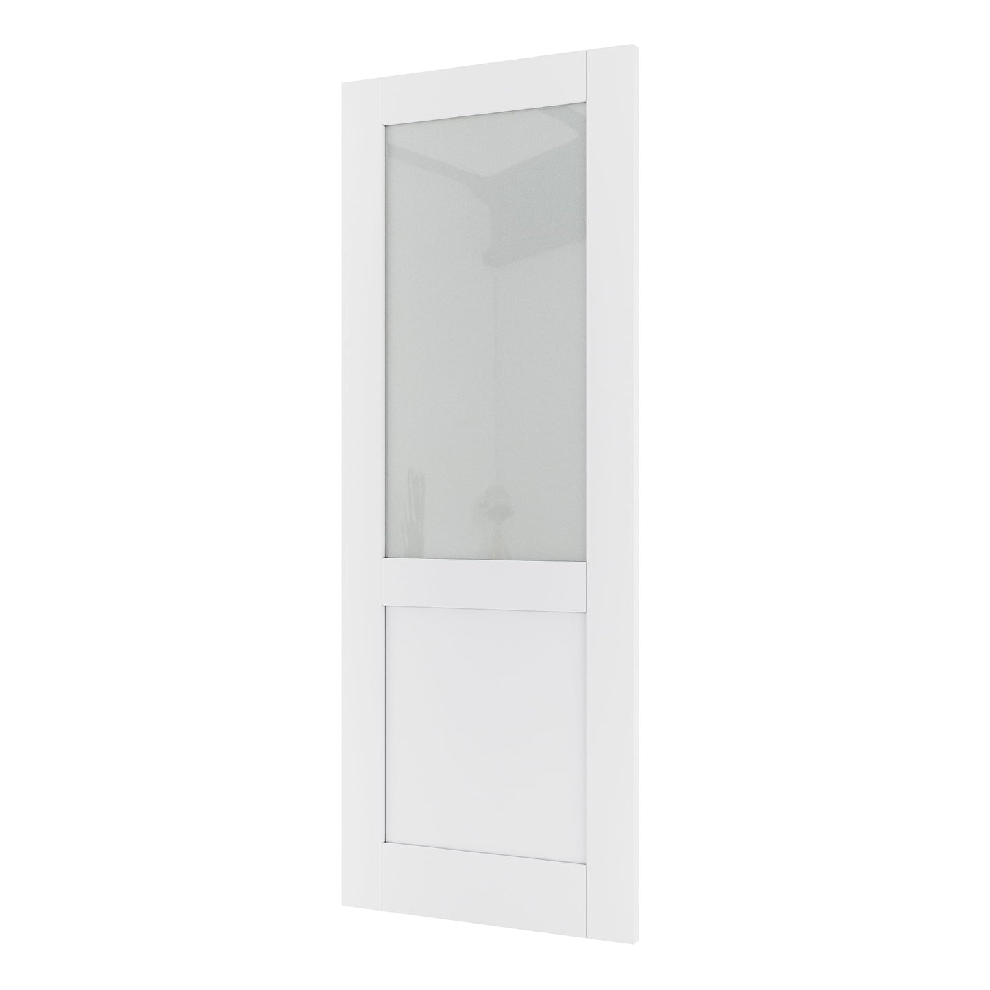 24 x 80 Interior Door Slab, Glass Door, Pantry Doors with Frosted Glass, Solid Core Prebuilt Panel, Paintable Bedroom Doors, Privacy Protected