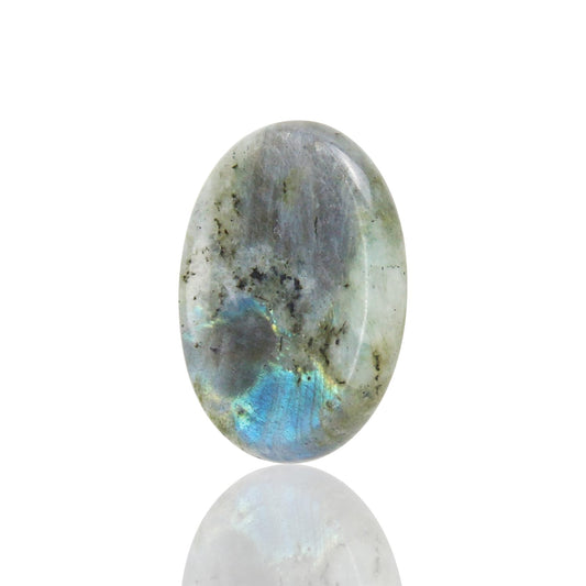 Nvzi Worry Stones Labradorite Stones, Chakra Crystals and Healing Stones, Oval Palm Stone, Thumb Stone, Crystals for Beginners, Spiritual Gifts for Women, Meditation Accessories (1PCS)