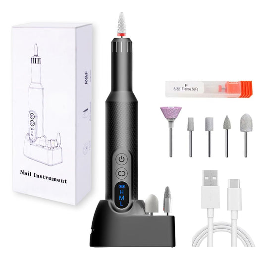 Pinkiou Cordless Electric Nail Drill - 20000RPM Professional Efile Nail Machine with Wireless Charging Base, Portable Rechargeable Nail File Kit for Acrylic, Gel Nails, Manicure & Pedicure at Home