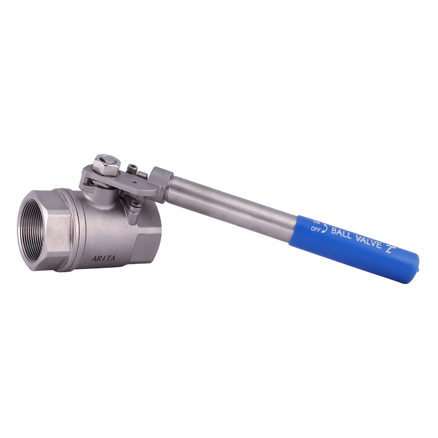 ARITA Spring Return "Deadman" Handle Ball Valve 2", Stainless Steel 304 Full Port 1500PSI for Water, Oil & Gas, Female NPT