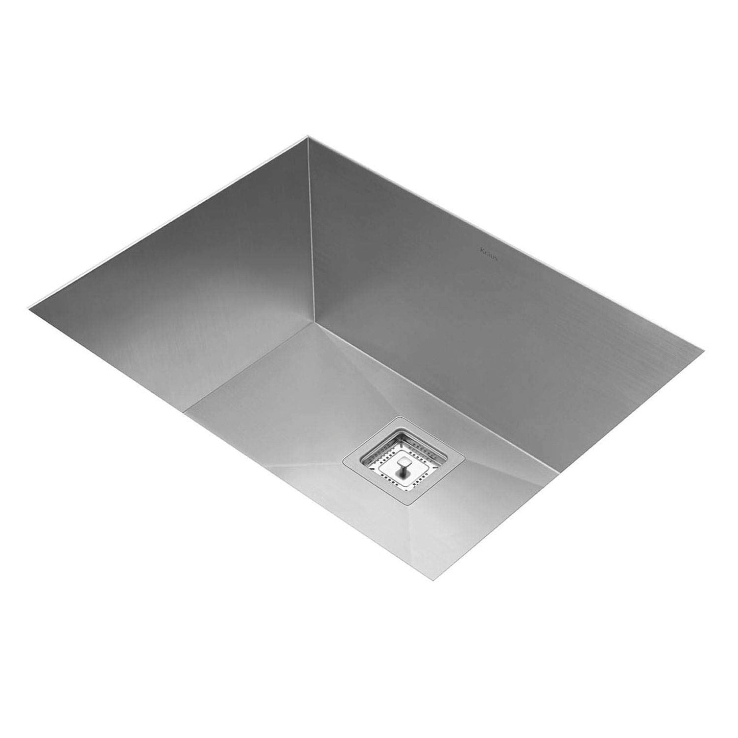 KRAUS Pax 24-inch 18 Gauge Undermount Single Bowl Stainless Steel Laundry and Utility Sink, KHU24L