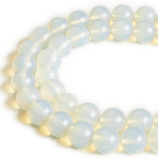 60pcs 6mm Opal Beads Natural Gemstone Beads Round Loose Beads for Jewelry Making