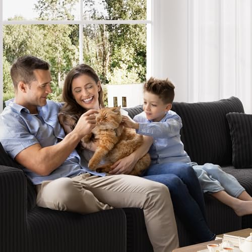 Novilla 141" Modular Sectional Sofa, Modern Cloud Sectional Couch with Smarts Coil® Support, L-Shape Boneless Couch for Living Room Apartments Bedroom, No Assembly Required (6 Seater Standard)