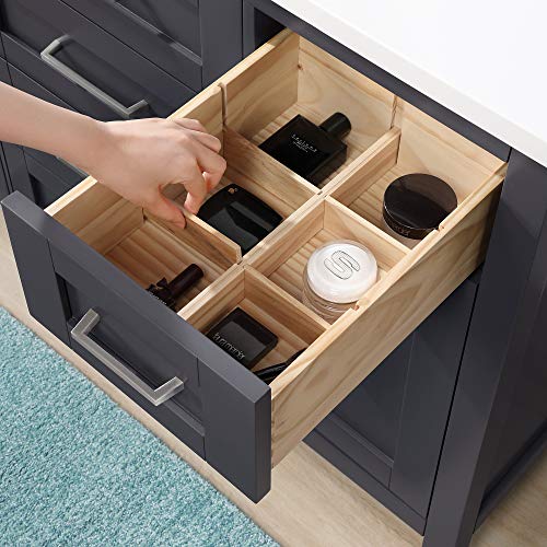 OVE Decors Maya Bathroom Vanity and Double Sink Combo with Countertop | Backsplash included | Fully Assembled Vanity Set, 60 in., DOVE Grey