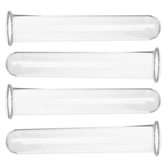 KALLORY 4Pcs Glass Test Tube Vases Hydroponic Propagation Planter Tubes 2.5X3X18Cm Glass Plant Holder for Home Office Desktop Terrarium Decor