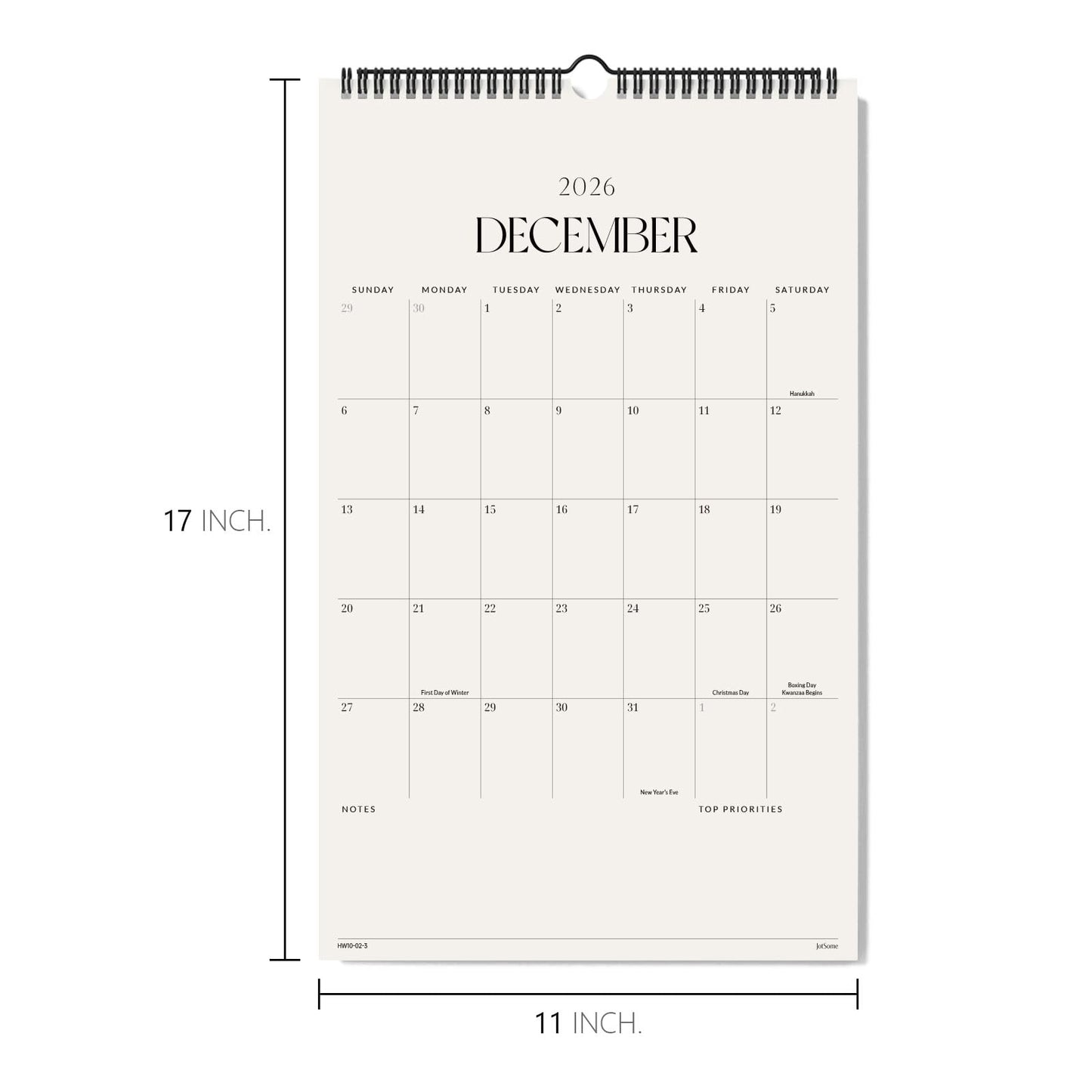 Jotsome Wall Calendar 2026-2027, Large Monthly Wall Calendar From Now to June 2027 11x17 inch for Home and Office, Easy Planning, Gift for the Holidays