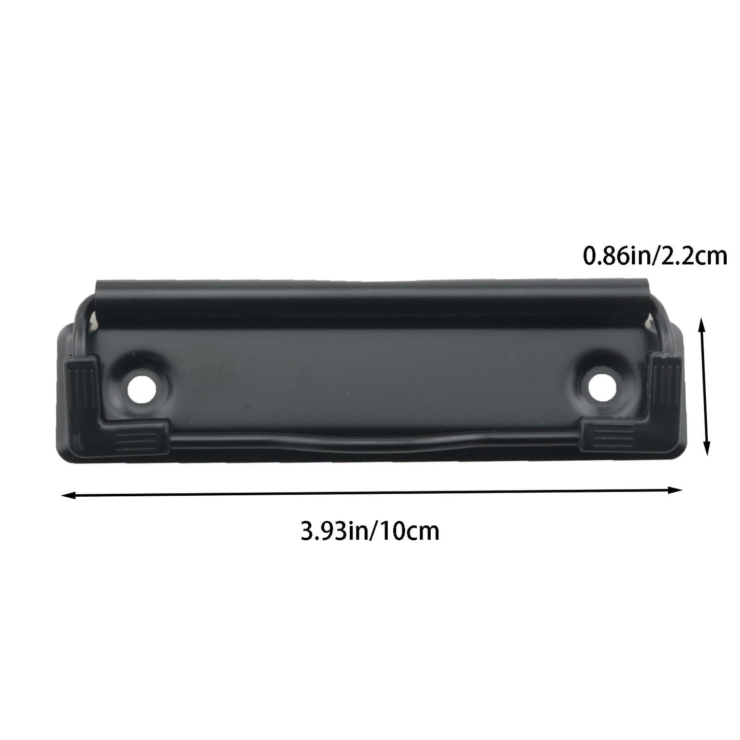 WELWIK 6PCS 2.8 Inch Long Black Polished Metal Clips with Rivets Mountable Clipboard Clamp Hardware Information/Documents/Menu Folder for Displaying Artwork