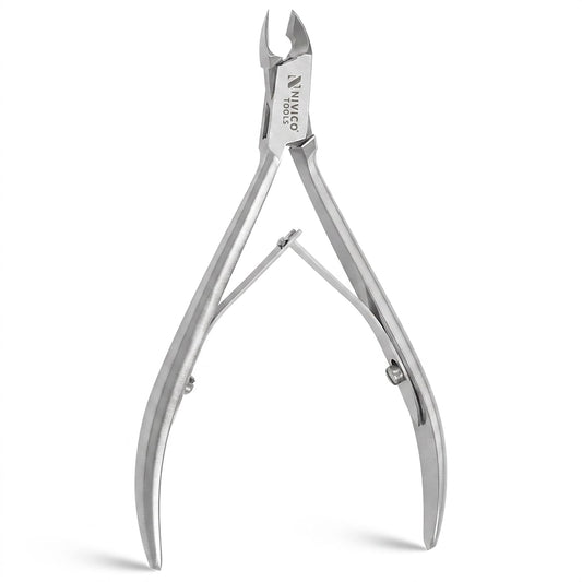 Nivico Tools Professional Cuticle Nipper – Surgical Stainless Steel Cuticle Trimmer & Hangnail Clipper – Ultra-Sharp Precision Jaw with Frictionless Double Spring for Manicure & Pedicure Care