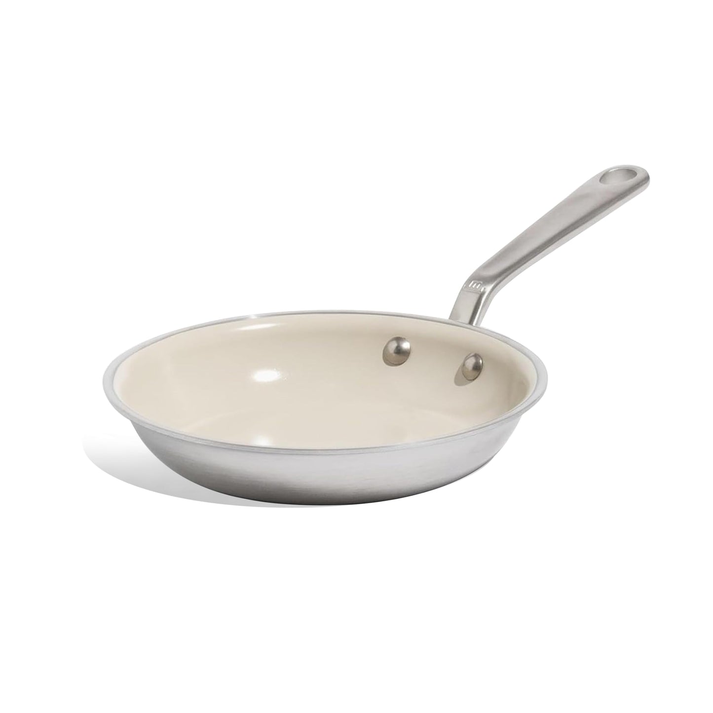 Made In Cookware | 8" Ceramic Non Stick Frying Pan (Stainless Handle) | 5-Ply Stainless Clad with Stay-Cool Handle | Professional Cookware | Crafted in USA | Induction Compatible