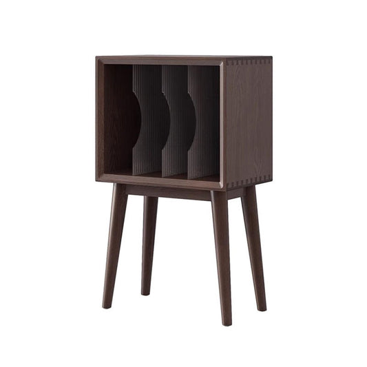 YUHUAWF Vinyl Record Holder Home Wooden Vinyl Record Storage Cabinet with Legs Display Rack for Albums Books Magazines CD Holder