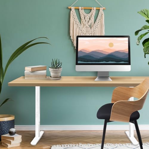 Mount-It! Table Top for Standing Desk, 55" x 29" Solid One-Piece Wood Desk Surface, Heavy Duty 1" Thick Maple Tabletop, Compatible with Adjustable Desk Frames - Frame and Legs Sold Separately