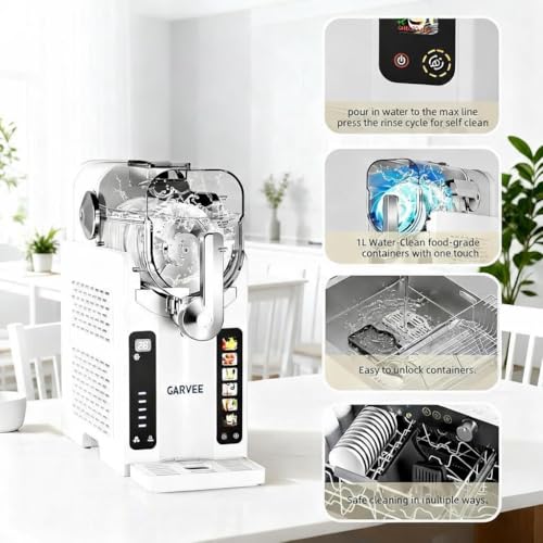Slushie Machine for Home, 88 oz Ice-Free Frozen Drink Machine with 6 Preset Programs, Margarita Machine with Self-Cleaning Function, Slushy Maker for Frozen Margaritas, Cocktails, Frappés