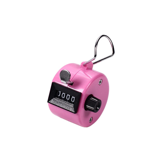 Othmro Plasitc Hand Tally Counter 4-Digit Tally Counters Mechanical Palm Counter Clicker Counter Handheld Pitch Click Counter Number Count for Row, People, Golf, Lap & Knitting, Pink