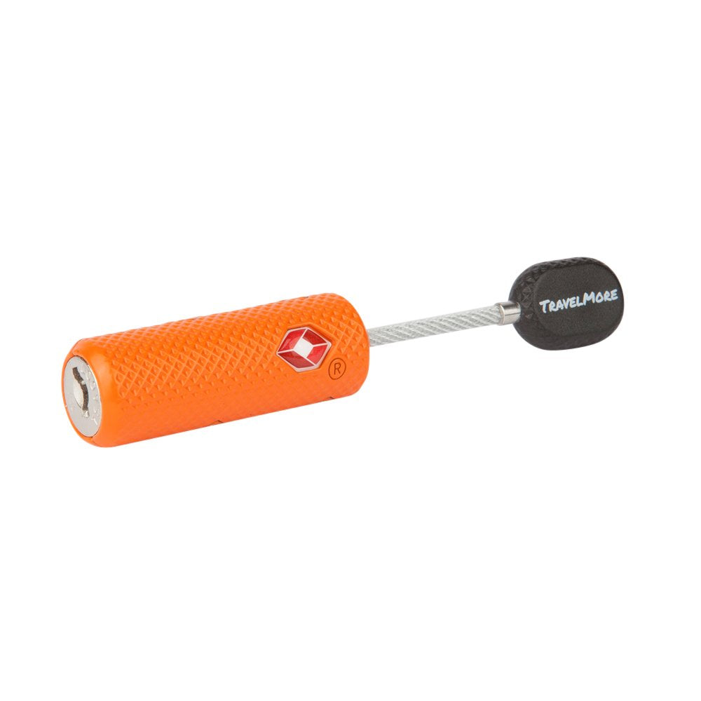 TSA Approved Luggage Locks with Keys for Travel – Flexible Ultra Secure Mini Key Padlock & Metal Zinc Alloy Material – Orange