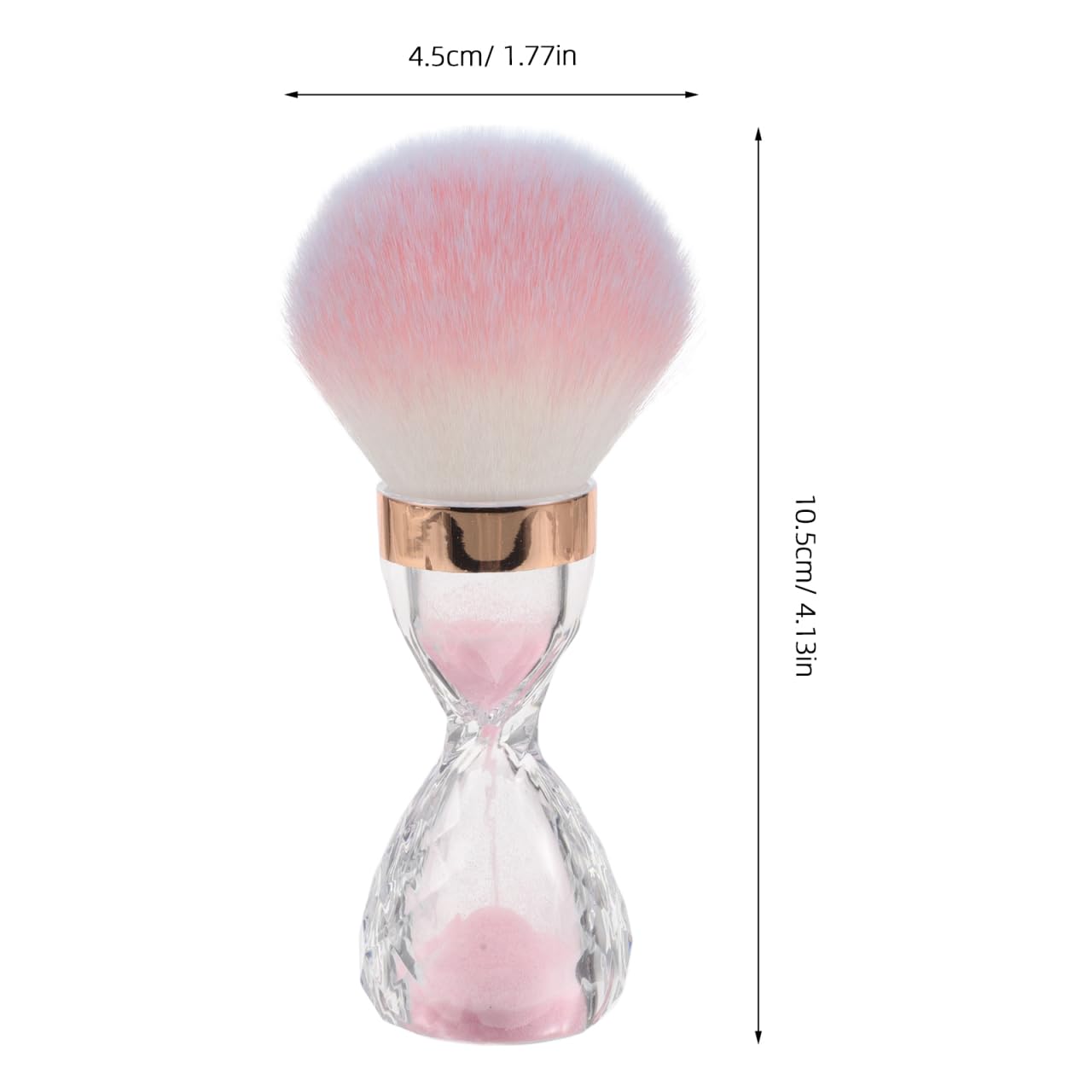 VINTORKY Nail Dust Brush Large Soft Bristle Cleaning Brush for Acrylic Powder Makeup and Nail Art with Hourglass Design Portable for Home and Salon Use