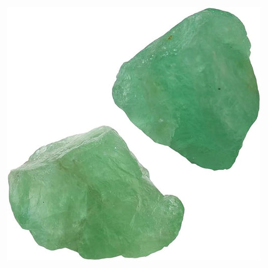2PCS Natural Raw Stone Healing Crystals Bulk, Gemstones for Reiki, Meditation, Home Decor, Garden Fountain Rocks (Green Fluorite)