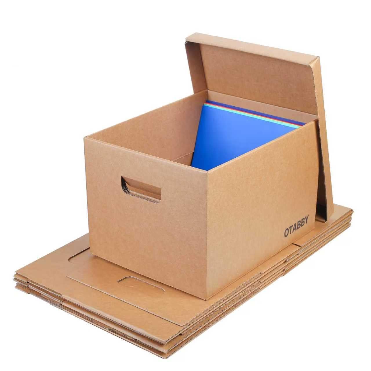 Archival Storage Boxes (8-Pack) - Extra Strong 3-Ply Side Walls, Heavy-Duty Kraft Board, Ready-To-Assemble with Handles and Lids for Files and Photo Storage, Legal/Letter Size 12x16x10 Inches