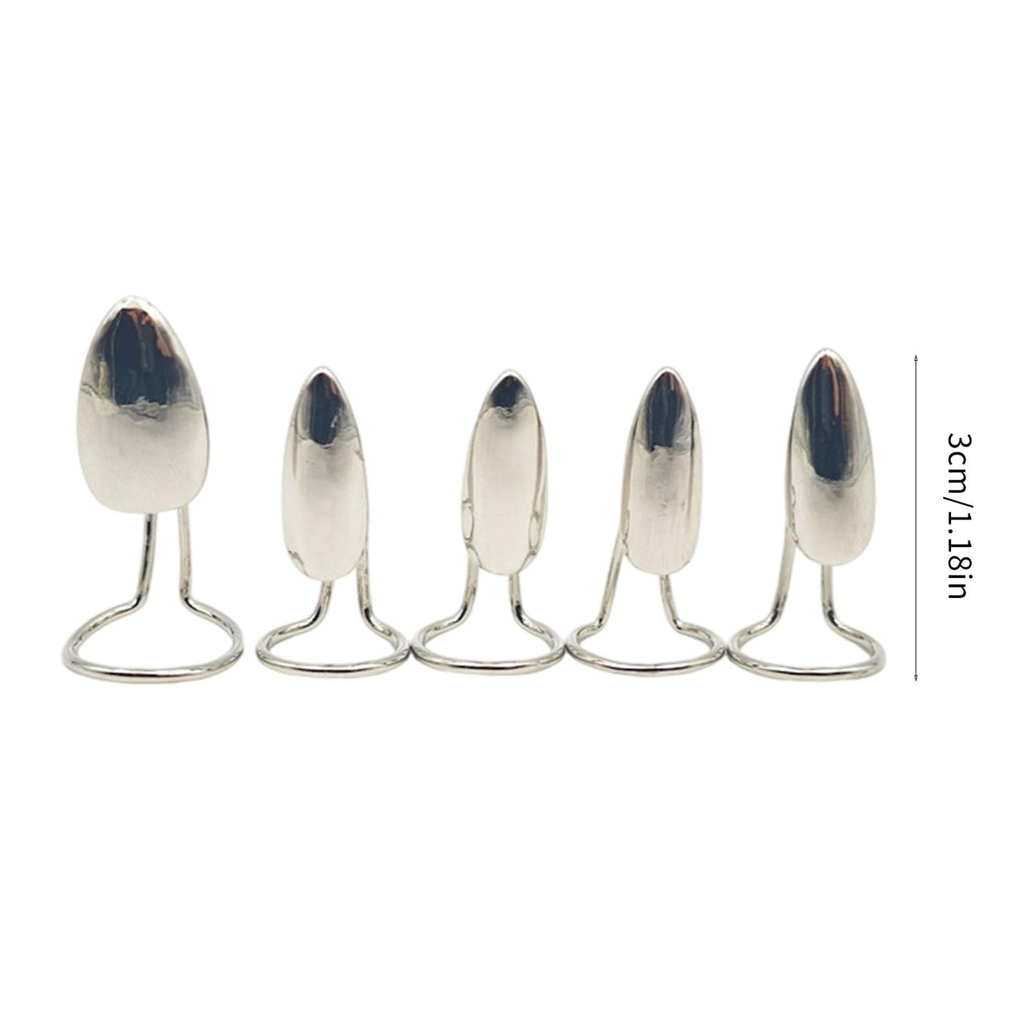kokdid Pack Of 5 Edgy Metal Nails Rings Sophisticated Alloy Finger Jewelry For Trendy Fashion Statements And Bold Everyday Looks