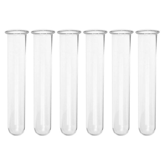 Garneck 6pcs Glass Test Tube Flower Vases Hydroponic Propagation Tubes Glass Plant Containers 2.5x3x15cm for Home and Office Décor