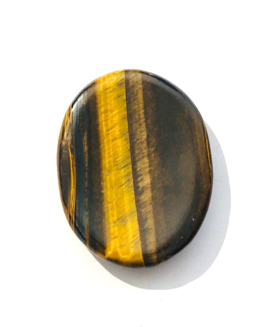 crystalmiracle Beautiful Tigers Eye Worry Stone Positive Energy Crystal Healing Thumb Stone for Metaphysical Powerful Health Wealth Reiki Protective Meditation Feng Shui Gifts for Men Women