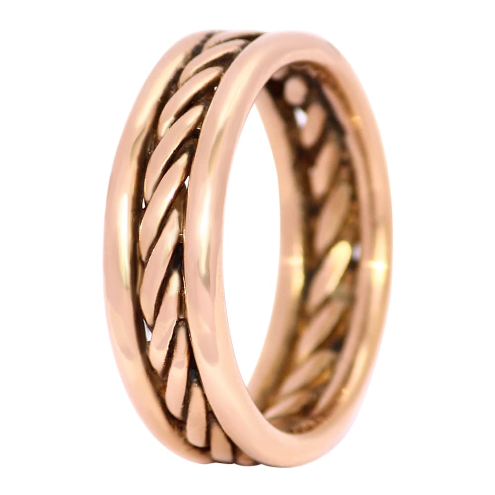 Krishnaa Jewels Pure Copper Classic HandCrafted Band Ring Gift Jewelry for Men and Women (14)
