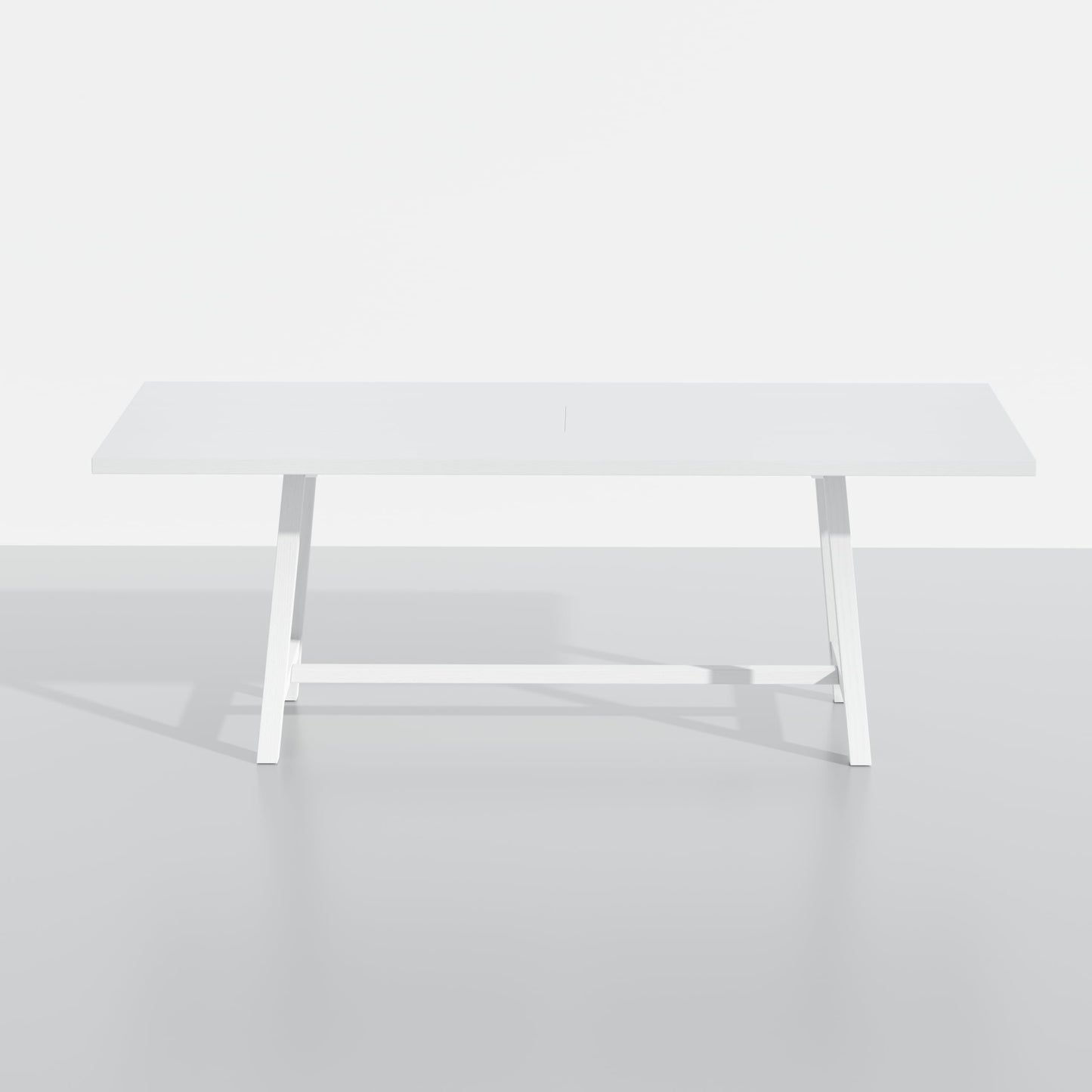 ComfIQ 84" Harthwell Solid Wood Frame Modern Farmhouse Dining Table, Comfortable Seats 6 to 8 Chairs in White, Easy-Assembly