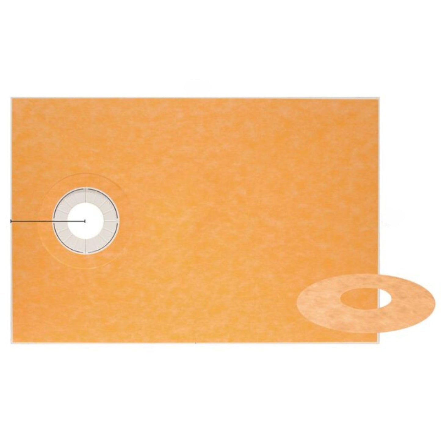 Schluter Kerdi Prefabricated Sloped Shower Tray - Waterproof, Ready to Tile - Lightweight Polystyrene, 38" Length, 60" Width, Off-Center Outlet Position - KST965/1525S