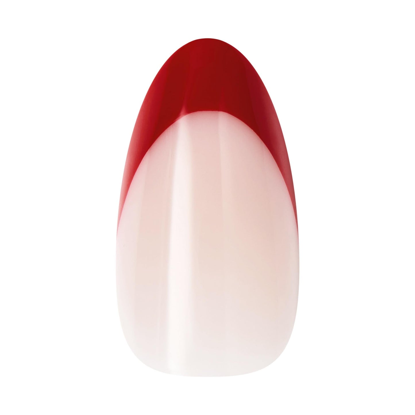 Kiss Core, Press On Nails, Nail glue included, 'Optimistic', Red, Medium Size, Almond Shape, Includes 32 Nails, 2g Glue, 1 Manicure Stick, 1 Mini File