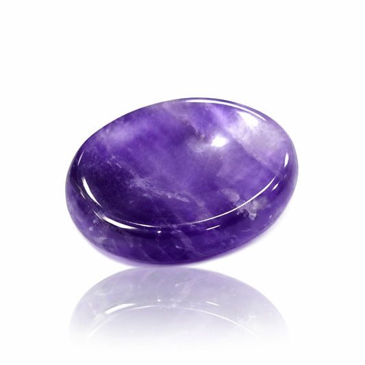Amethyst (A Grade) Thumb Worry Stones Metaphysical Gemstone Crystal Healing Reiki Men Women Gift FENG Shui Positive Energy Love Wellness Palm Stones Wicca Powerful