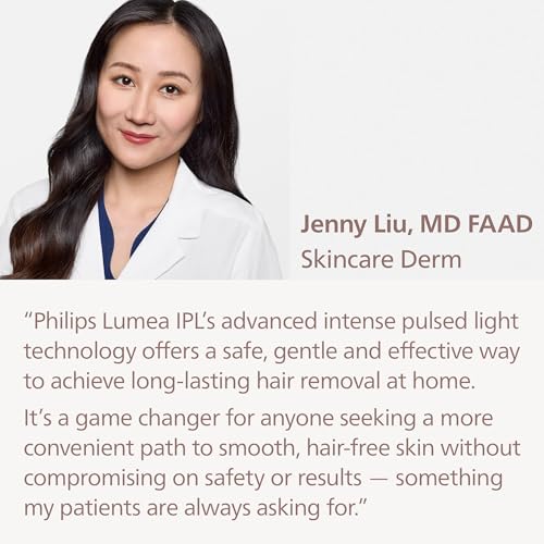 Philips Lumea 9000 Series IPL Hair Removal Device, Visible Permanent Laser Hair Reduction Done at Home, for Women & Men, SenseIQ Technology, 4 Attachments for Body, Face, Bikini & Underarms, BRI984/03