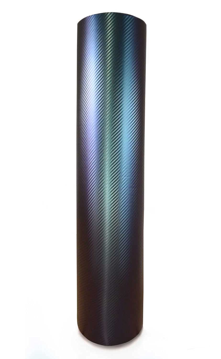 VViViD Chameleon Carbon Fiber Purple to Blue Oil Slick Stretch Conform Caste Vinyl Wrap Roll VViViD XPO (50ft x 5ft)